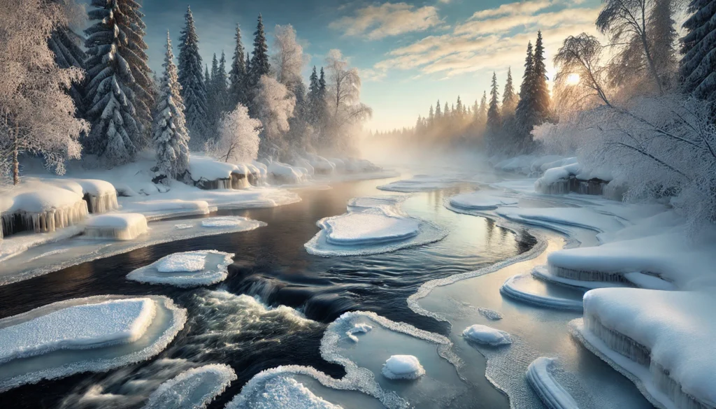 How Does a River Freeze?